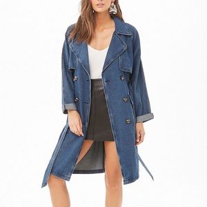 Forever 21 Denim Trench Coat